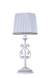   
                        
                        Настольная лампа MAYTONI (Германия) 79378    
                         в стиле Классика, Прованс.  
                        Тип источника света: светодиодная лампа, сменная.                                                 Цвета плафонов и подвесок: Белый, Бежевый.                         Материал: Ткань.                          фото 1