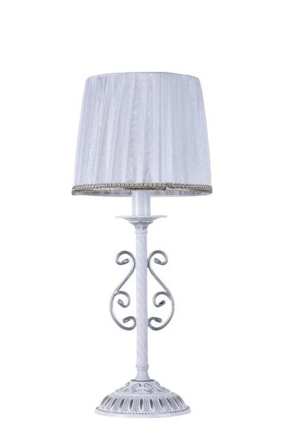   
                        
                        Настольная лампа MAYTONI (Германия) 79378    
                         в стиле Классика, Прованс.  
                        Тип источника света: светодиодная лампа, сменная.                                                 Цвета плафонов и подвесок: Белый, Бежевый.                         Материал: Ткань.                          фото 1