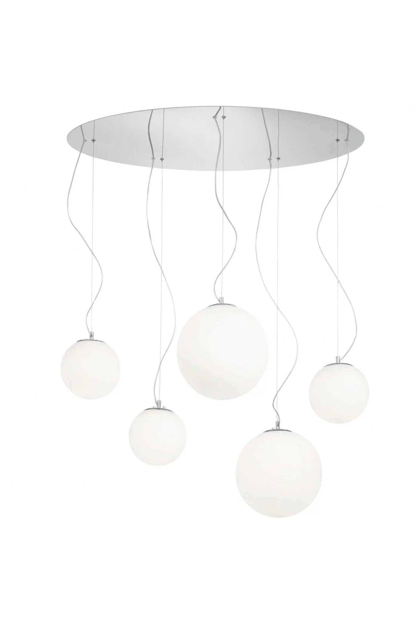   
                        Люстра IDEAL LUX (Італія) 81269    
                         у стилі Модерн.  
                        Тип джерела світла: світлодіодна лампа, змінна.                         Форма: Овал.                         Кольори плафонів і підвісок: Білий.                         Матеріал: Скло.                          фото 1