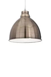   
                        Люстра IDEAL LUX (Італія) 81287    
                         у стилі Хай-тек.  
                        Тип джерела світла: світлодіодна лампа, змінна.                         Форма: Коло.                         Кольори плафонів і підвісок: Коричневий, Білий.                         Матеріал: Метал.                          фото 1