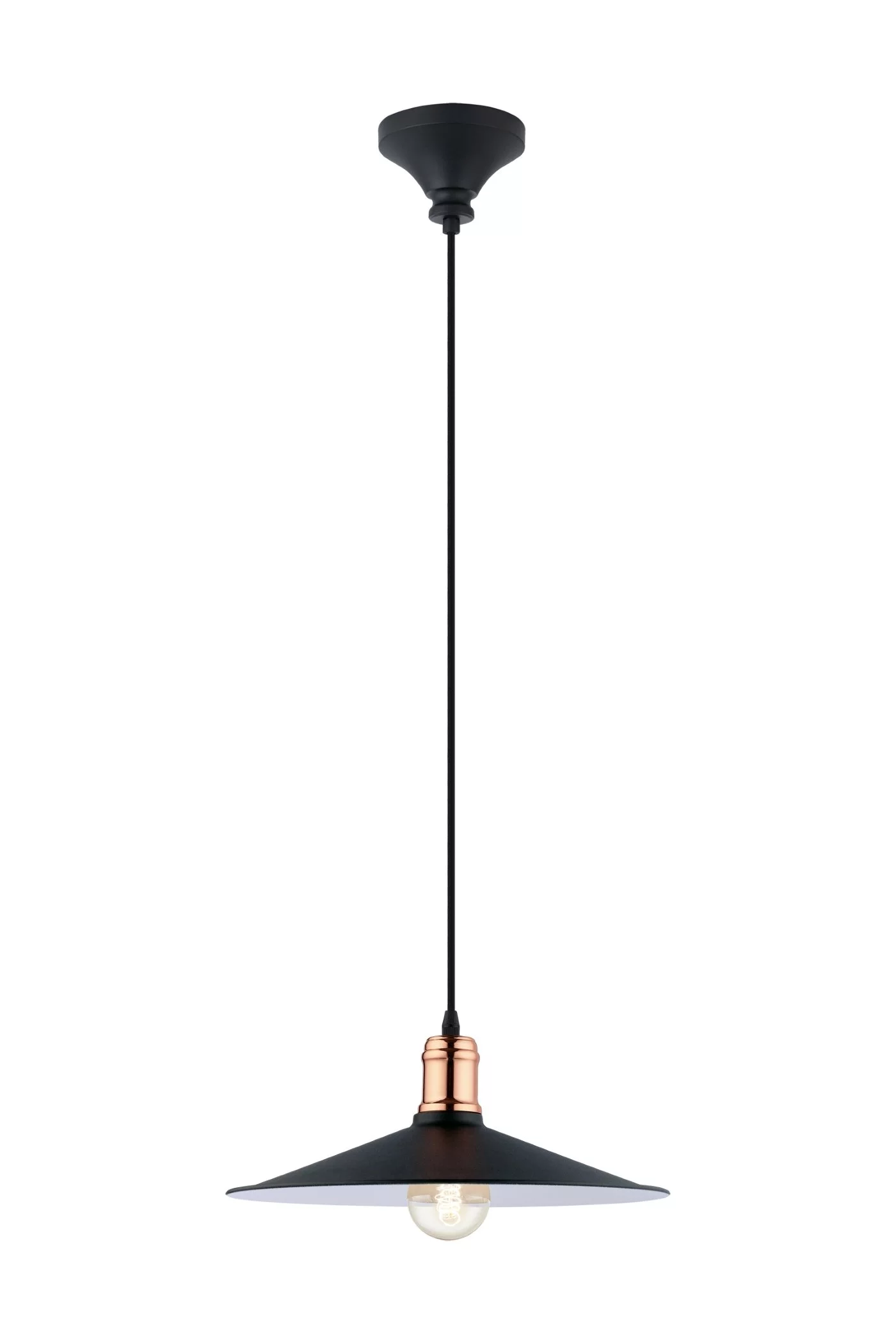   
                        Люстра EGLO (Австрія) 82679    
                         у стилі Лофт.  
                        Тип джерела світла: світлодіодна лампа, змінна.                         Форма: Коло.                         Кольори плафонів і підвісок: Чорний, Коричневий, Білий.                         Матеріал: Сталь.                          фото 1