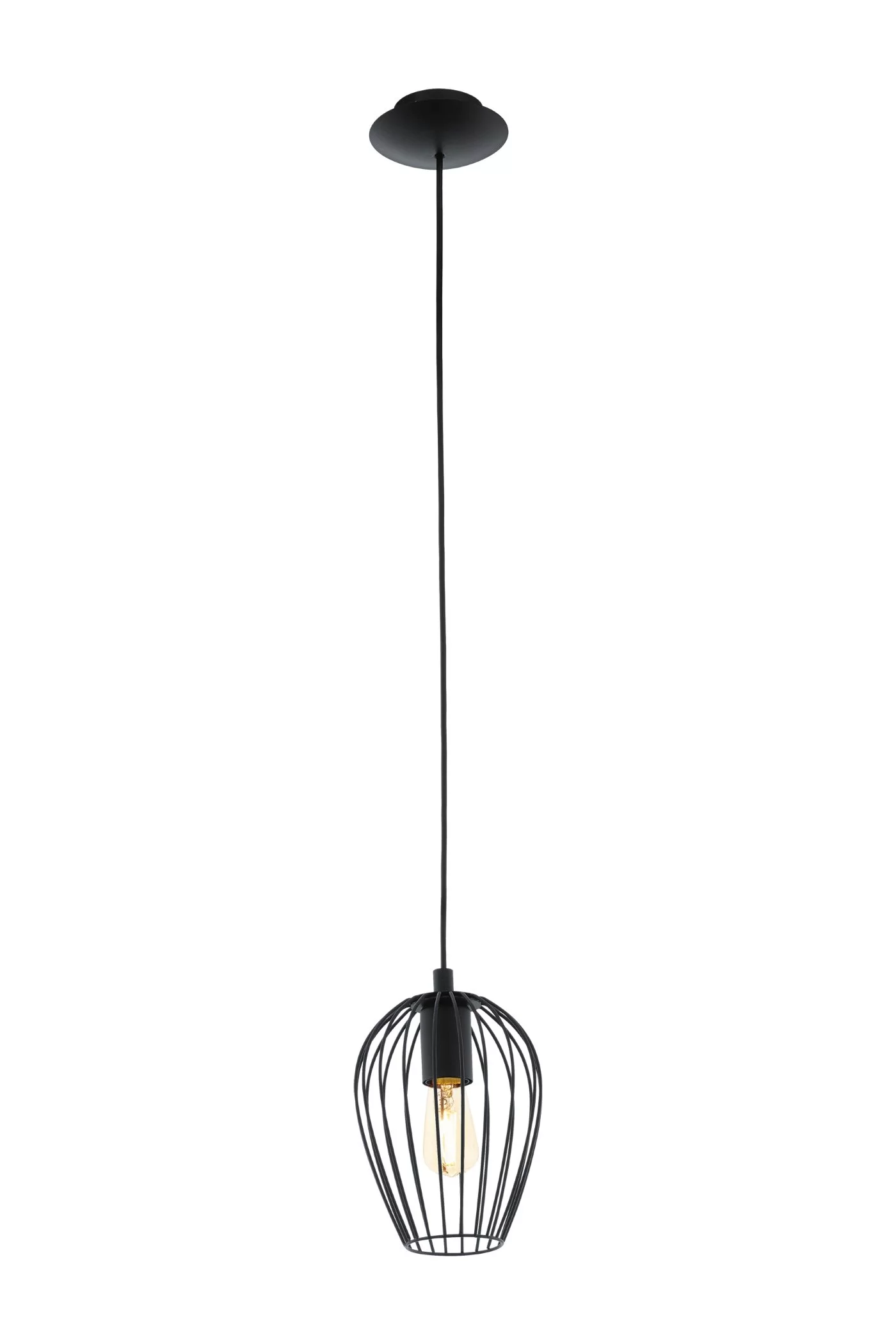   
                        Люстра EGLO (Австрія) 82699    
                         у стилі Лофт.  
                        Тип джерела світла: світлодіодна лампа, змінна.                         Форма: Коло.                         Кольори плафонів і підвісок: Чорний.                         Матеріал: Сталь.                          фото 1