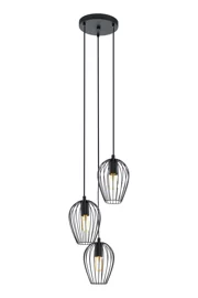   
                        Люстра EGLO  (Австрия) 82701    
                         в стиле Лофт.  
                        Тип источника света: светодиодная лампа, сменная.                         Форма: Круг.                         Цвета плафонов и подвесок: Черный.                         Материал: Сталь.                          фото 1