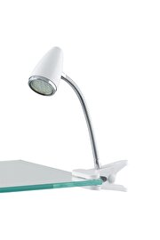   
                        Настільна лампа EGLO (Австрія) 82860    
                         у стилі скандинавський, хай-тек.  
                        Тип джерела світла: cвітлодіодні led, галогенні.                                                 Кольори плафонів і підвісок: сірий, білий.                         Матеріал: сталь.                          фото 1