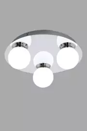   
                        Світильник стельовий EGLO (Австрія) 83039    
                         у стилі модерн.  
                        Тип джерела світла: вбудовані світлодіоди led.                         Форма: коло.                         Кольори плафонів і підвісок: білий.                         Матеріал: скло.                          фото 1
