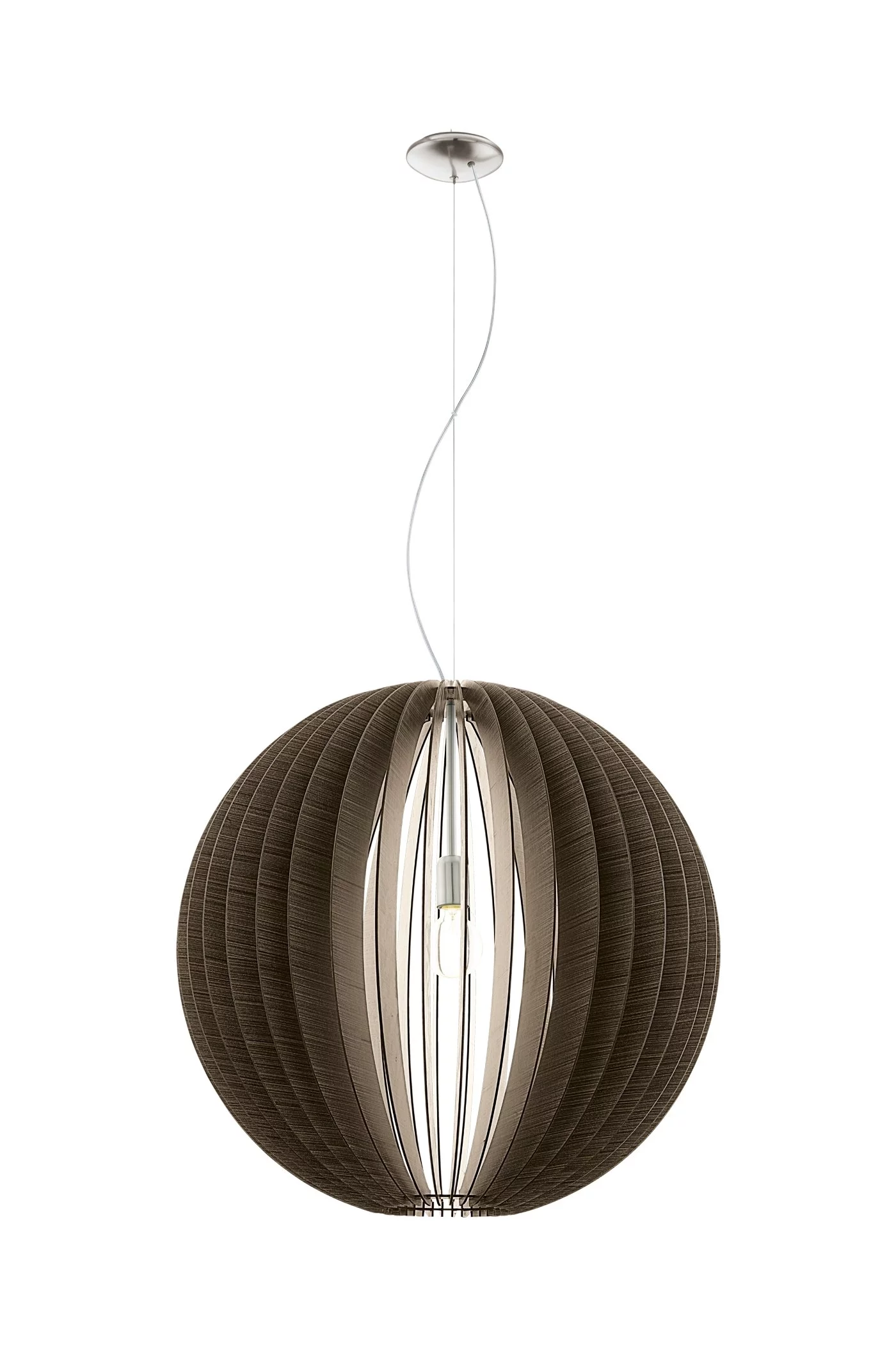   
                        Люстра EGLO (Австрія) 83046    
                         у стилі Модерн.  
                        Тип джерела світла: світлодіодна лампа, змінна.                         Форма: Куля.                         Кольори плафонів і підвісок: Коричневий.                         Матеріал: Дерево.                          фото 1