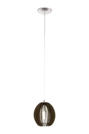   
                        
                        Люстра EGLO (Австрия) 83048    
                         в стиле Модерн.  
                        Тип источника света: светодиодная лампа, сменная.                         Форма: Овал.                         Цвета плафонов и подвесок: Коричневый.                         Материал: Дерево.                          фото 1
