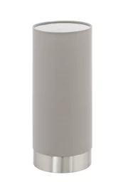   
                        Настольная лампа EGLO  (Австрия) 83203    
                         в стиле модерн.  
                        Тип источника света: светодиодные led, энергосберегающие, накаливания.                                                 Цвета плафонов и подвесок: серый.                         Материал: ткань.                          фото 1