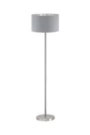   
                        Торшер EGLO (Австрія) 83213    
                         у стилі Модерн.  
                        Тип джерела світла: cвітлодіодні led, енергозберігаючі, розжарювання.                                                 Кольори плафонів і підвісок: Сірий, Срібло.                         Матеріал: Тканина.                          фото 1