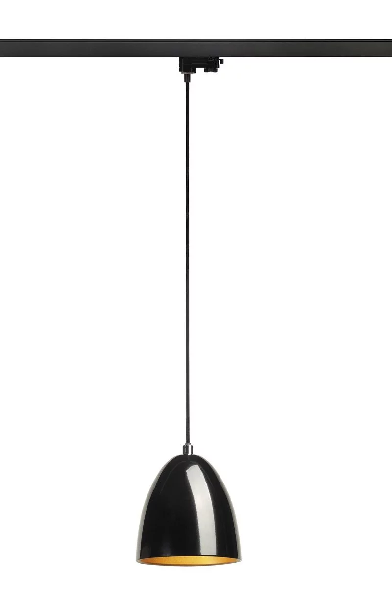   
                        Трековый светильник SLV  (Германия) 85653    
                         в стиле Хай-тек, Лофт.  
                        Тип источника света: светодиодная лампа, сменная.                         Форма: Круг.                         Цвета плафонов и подвесок: Черный, Золото.                         Материал: Сталь.                          фото 1