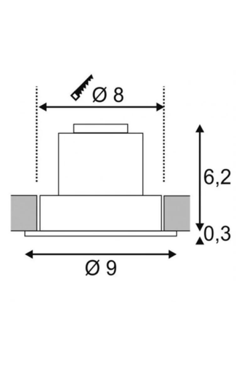   
                        Точковий світильник SLV (Німеччина) 86022    
                         у стилі хай-тек.  
                        Тип джерела світла: вбудовані світлодіоди led.                         Форма: коло.                                                                          фото 4