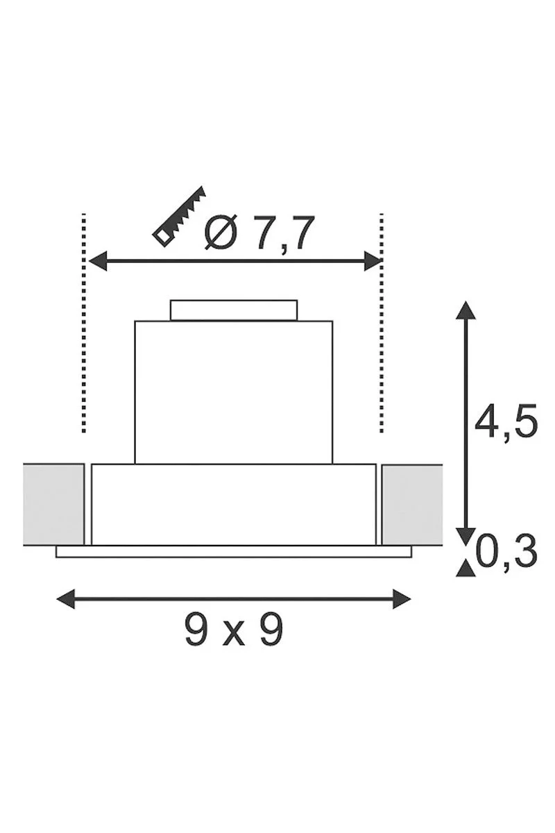   
                        Точковий світильник SLV (Німеччина) 86024    
                         у стилі хай-тек.  
                        Тип джерела світла: вбудовані світлодіоди led.                         Форма: квадрат.                                                                          фото 3