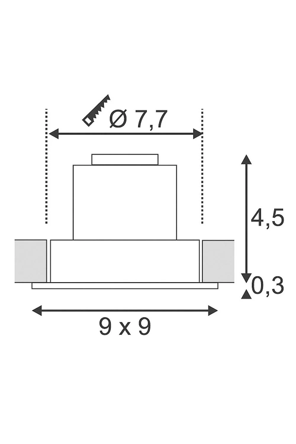   
                        
                        Точечный светильник SLV (Германия) 86025    
                         в стиле Хай-тек.  
                        Тип источника света: встроенный led-модуль, несъемный.                         Форма: Квадрат.                                                                          фото 3