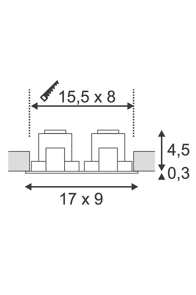   
                        
                        Точечный светильник SLV (Германия) 86028    
                         в стиле Хай-тек.  
                        Тип источника света: встроенный led-модуль, несъемный.                         Форма: Прямоугольник.                                                                          фото 3