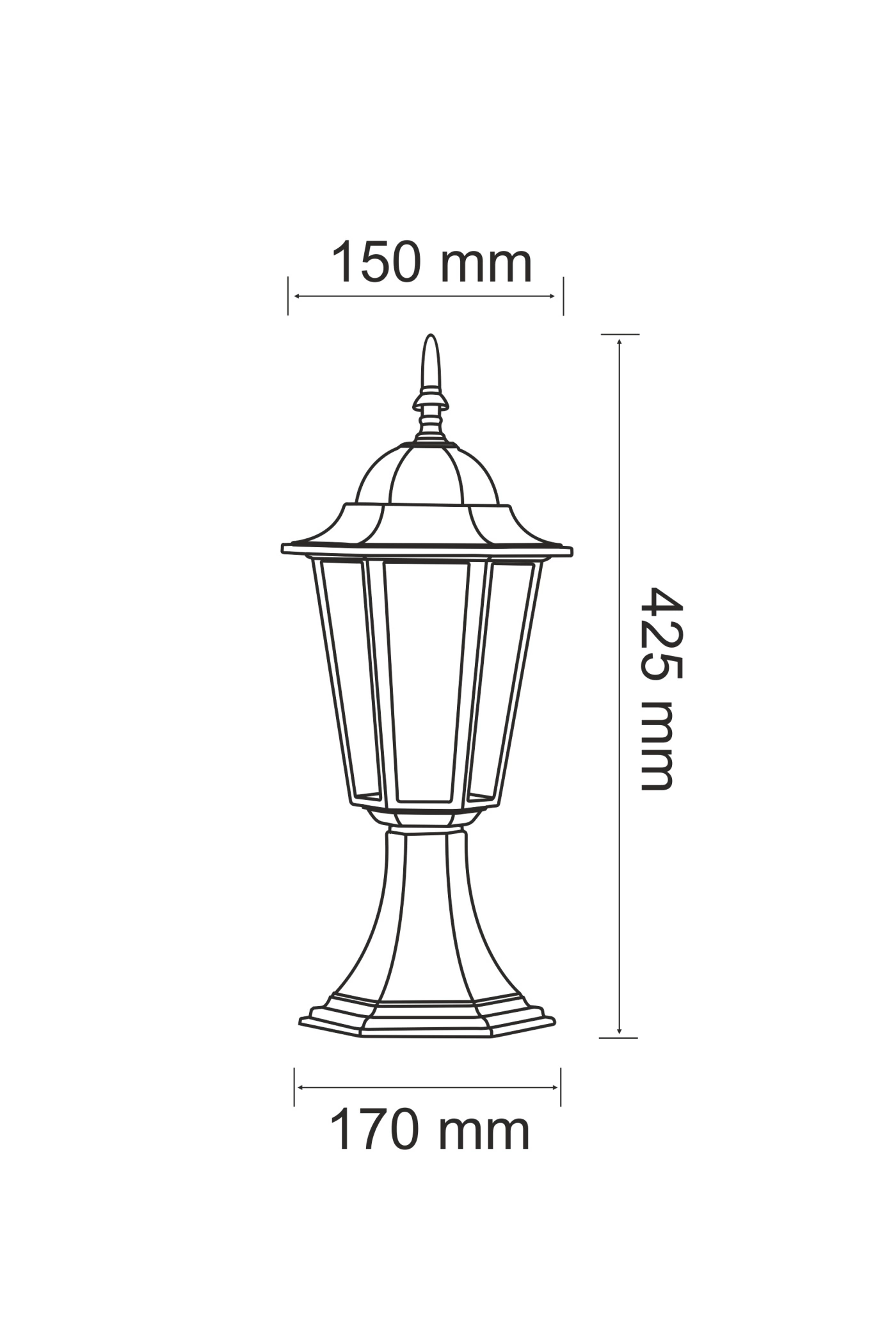   
                        
                        Світильник вуличний POLUX (Польща) 86275    
                         у стилі Класика.  
                        Тип джерела світла: світлодіодна лампа, змінна.                                                 Кольори плафонів і підвісок: Прозорий.                         Матеріал: Скло.                          фото 2