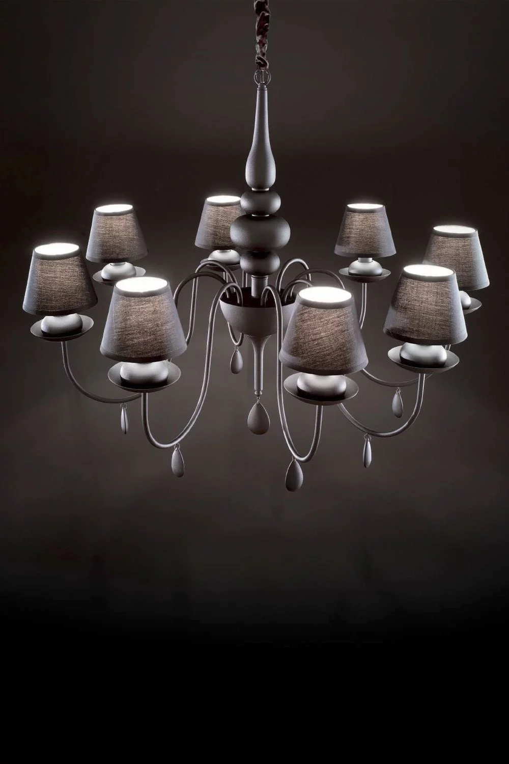   
                        
                        Люстра IDEAL LUX (Італія) 87834    
                         У стилі Модерн.  
                        Тип джерела світла: світлодіодна лампа, змінна.                         Форма: Коло.                         Кольори плафонів і підвісок: Чорний.                         Матеріал: Тканина, Пластик.                          фото 2