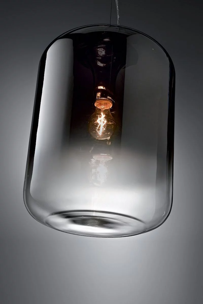   
                        Люстра IDEAL LUX  (Италия) 87906    
                         в стиле лофт, хай-тек.  
                        Тип источника света: светодиодные led, энергосберегающие, накаливания.                         Форма: цилиндр.                         Цвета плафонов и подвесок: серый.                         Материал: стекло.                          фото 2