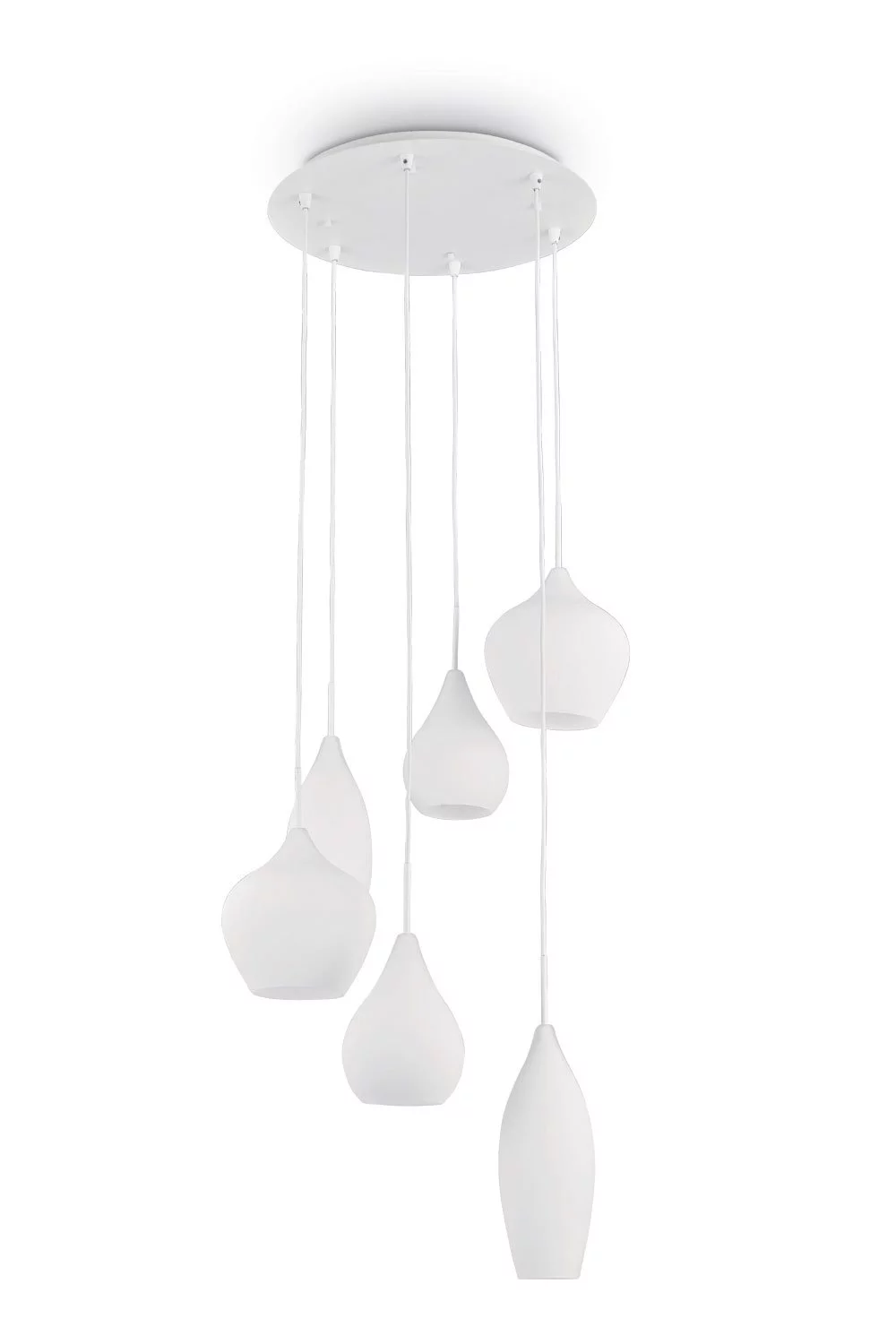  
                        
                        Люстра IDEAL LUX (Італія) 87962    
                         у стилі Модерн.  
                        Тип джерела світла: світлодіодна лампа, змінна.                         Форма: Коло.                         Кольори плафонів і підвісок: Білий.                         Матеріал: Скло.                          фото 1