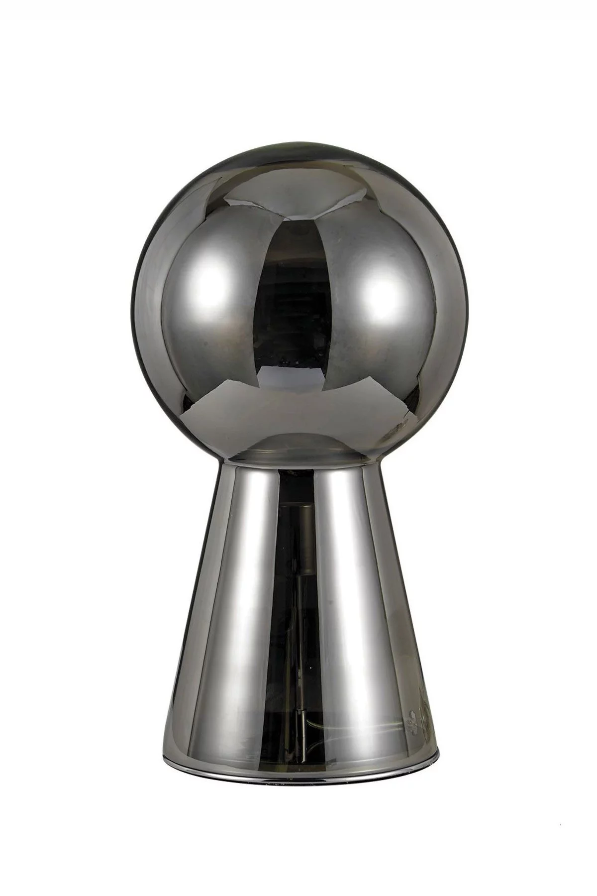   
                        Настольная лампа IDEAL LUX  (Италия) 87985    
                         в стиле Хай-тек.  
                        Тип источника света: светодиодная лампа, сменная.                                                 Цвета плафонов и подвесок: Серый.                         Материал: Стекло.                          фото 1