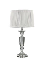   
                        Настільна лампа IDEAL LUX (Італія) 88001    
                         у стилі класика.  
                        Тип джерела світла: cвітлодіодні led, енергозберігаючі, розжарювання.                                                 Кольори плафонів і підвісок: білий.                         Матеріал: тканина.                          фото 1