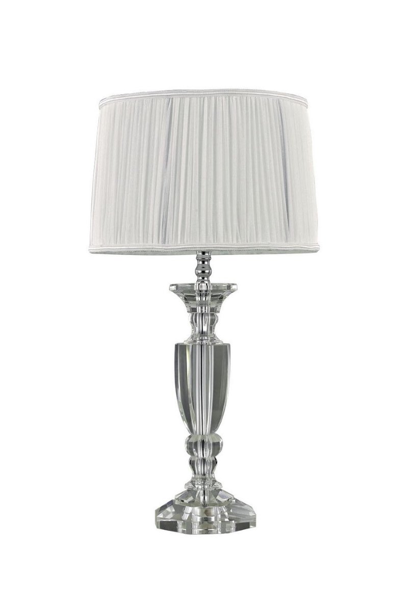   
                        Настільна лампа IDEAL LUX (Італія) 88001    
                         у стилі класика.  
                        Тип джерела світла: cвітлодіодні led, енергозберігаючі, розжарювання.                                                 Кольори плафонів і підвісок: білий.                         Матеріал: тканина.                          фото 1