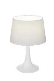   
                        Настільна лампа IDEAL LUX (Італія) 88010    
                         у стилі Скандинавський.  
                        Тип джерела світла: cвітлодіодні led, енергозберігаючі, розжарювання.                                                 Кольори плафонів і підвісок: Білий.                         Матеріал: Тканина, Пластик.                          фото 1