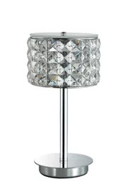   
                        Настільна лампа IDEAL LUX (Італія) 88020    
                         у стилі модерн.  
                        Тип джерела світла: cвітлодіодні led, галогенні.                                                 Кольори плафонів і підвісок: прозорий, білий.                         Матеріал: кришталь, скло.                          фото 1