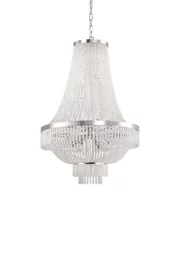   
                        
                        Хрустальная люстра IDEAL LUX (Италия) 88210    
                         в стиле Арт-деко.  
                        Тип источника света: светодиодная лампа, сменная.                         Форма: Круг.                         Цвета плафонов и подвесок: Прозрачный.                         Материал: Хрусталь.                          фото 1