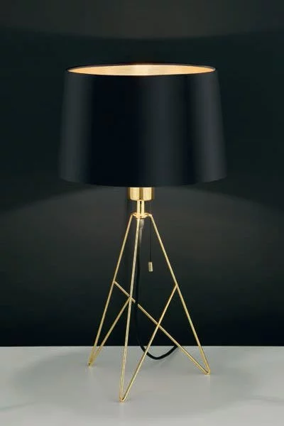   
                        
                        Настільна лампа EGLO (Австрія) 88580    
                         у стилі Лофт.  
                        Тип джерела світла: світлодіодна лампа, змінна.                                                 Кольори плафонів і підвісок: Чорний, Золото.                         Матеріал: Тканина.                          фото 2