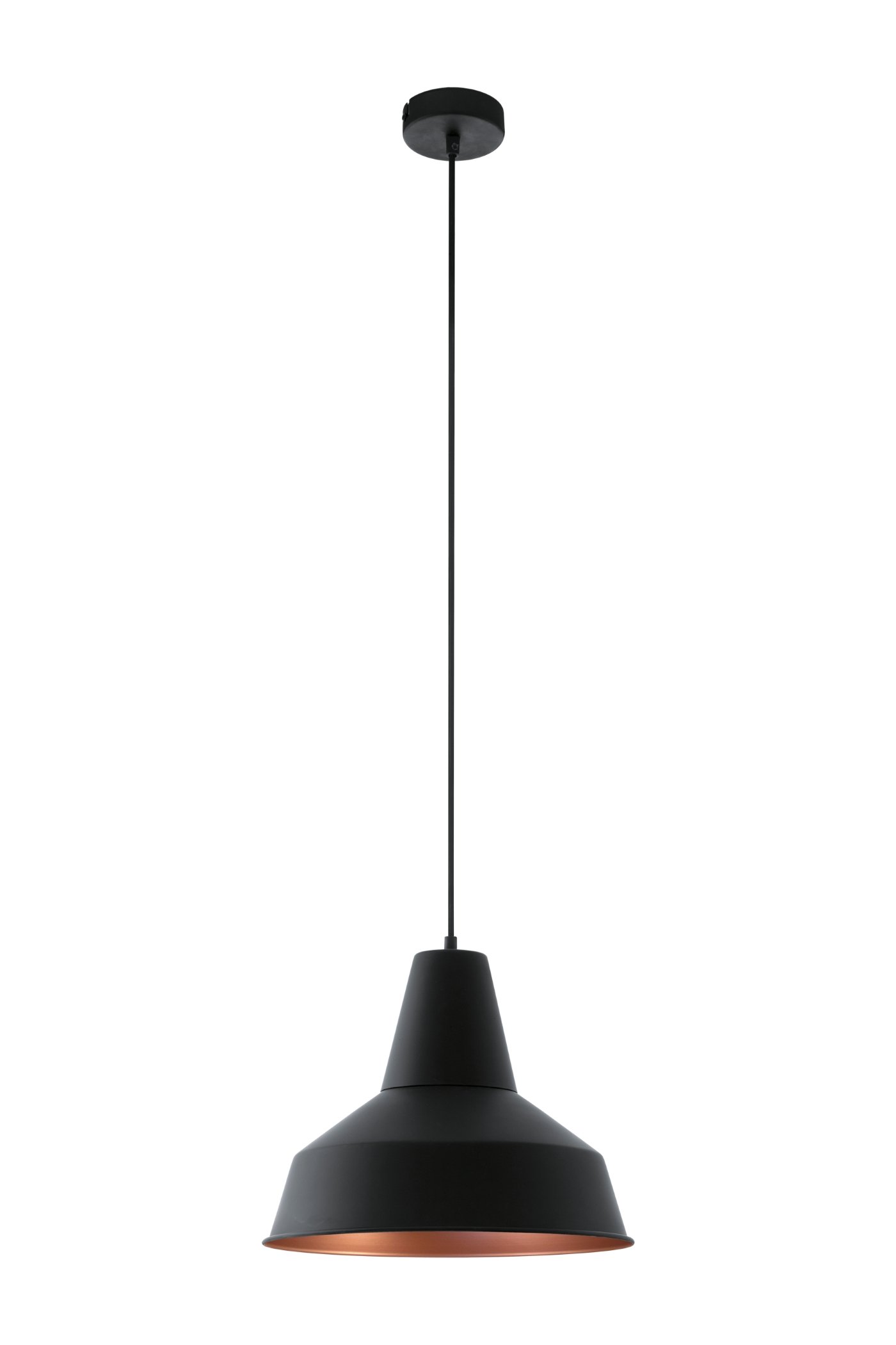   
                        Люстра EGLO (Австрія) 89050    
                         у стилі лофт, скандинавський.  
                        Тип джерела світла: cвітлодіодні led, енергозберігаючі, розжарювання.                         Форма: коло.                         Кольори плафонів і підвісок: чорний, мідь.                         Матеріал: сталь.                          фото 1