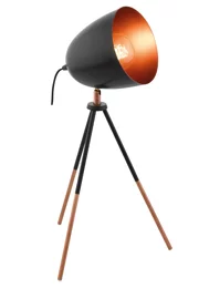   
                        Настільна лампа EGLO (Австрія) 89059    
                         у стилі лофт.  
                        Тип джерела світла: cвітлодіодні led, енергозберігаючі, розжарювання.                                                 Кольори плафонів і підвісок: чорний, мідь.                         Матеріал: сталь.                          фото 1