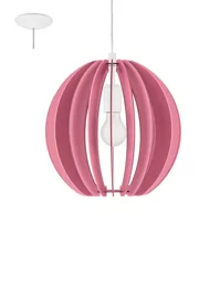   
                        Люстра EGLO (Австрія) 89168    
                         у стилі Модерн.  
                        Тип джерела світла: світлодіодна лампа, змінна.                         Форма: Овал.                         Кольори плафонів і підвісок: Рожевий.                         Матеріал: Дерево.                          фото 1