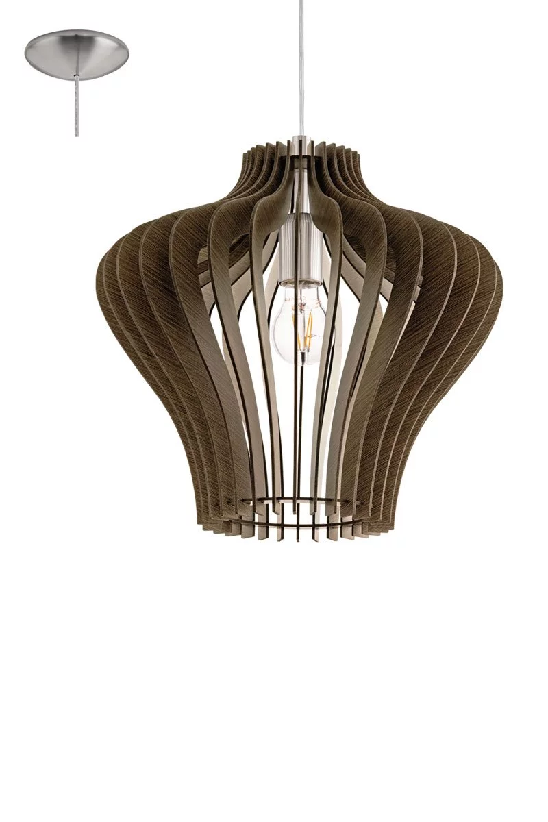   
                        
                        Люстра EGLO (Австрія) 89195    
                         у стилі Кантрі.  
                        Тип джерела світла: світлодіодна лампа, змінна.                         Форма: Коло.                         Кольори плафонів і підвісок: Коричневий.                         Матеріал: Дерево.                          фото 1