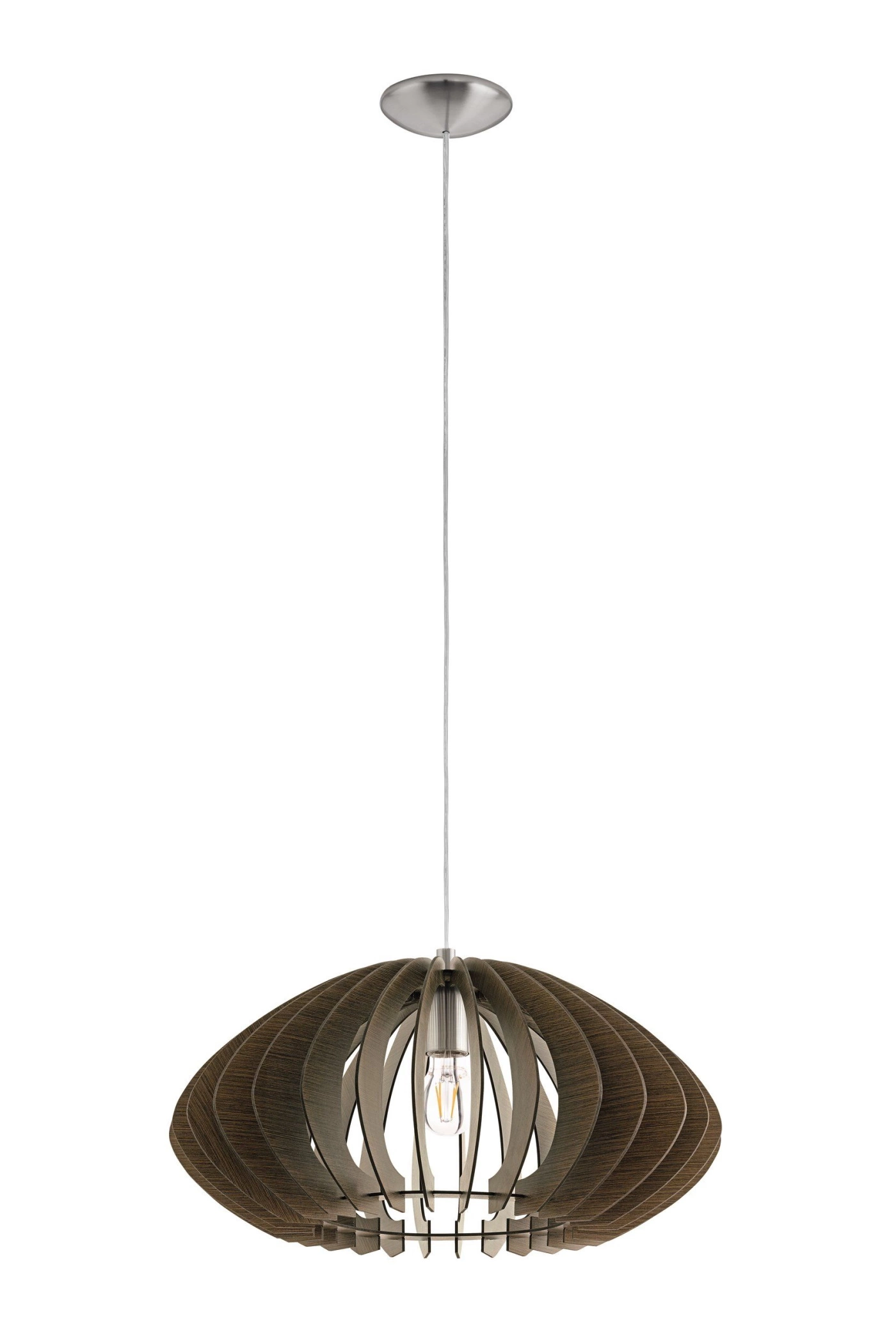   
                        
                        Люстра EGLO (Австрія) 89196    
                         у стилі Скандинавський.  
                        Тип джерела світла: світлодіодна лампа, змінна.                         Форма: Коло.                         Кольори плафонів і підвісок: Коричневий.                         Матеріал: Дерево.                          фото 1