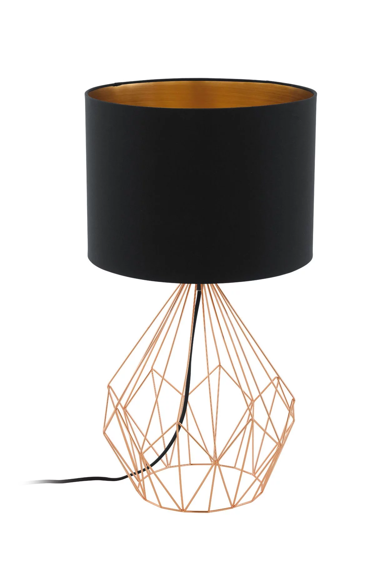   
                        Настільна лампа EGLO (Австрія) 89314    
                         у стилі Скандинавський.  
                        Тип джерела світла: cвітлодіодні led, енергозберігаючі, розжарювання.                                                 Кольори плафонів і підвісок: Чорний, Мідь.                         Матеріал: Тканина.                          фото 1