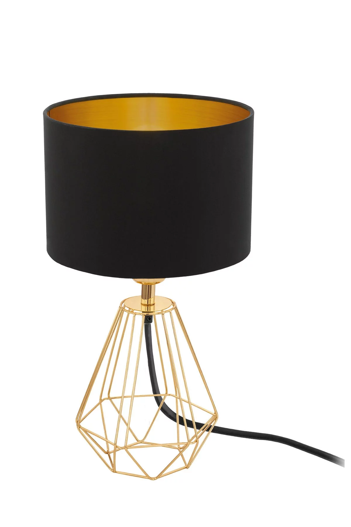   
                        Настільна лампа EGLO (Австрія) 89345    
                         у стилі модерн, лофт.  
                        Тип джерела світла: cвітлодіодні led, енергозберігаючі, розжарювання.                                                 Кольори плафонів і підвісок: чорний, золото.                         Матеріал: тканина.                          фото 1