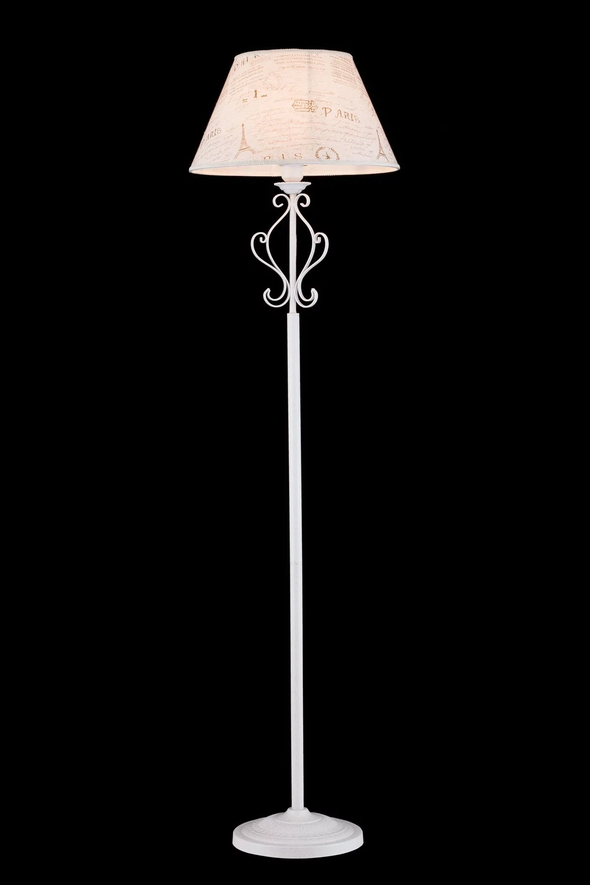   
                        Торшер MAYTONI  (Германия) 89575    
                         в стиле Прованс.  
                        Тип источника света: светодиодная лампа, сменная.                                                 Цвета плафонов и подвесок: Белый, Рисунок.                         Материал: Ткань, Пластик.                          фото 3