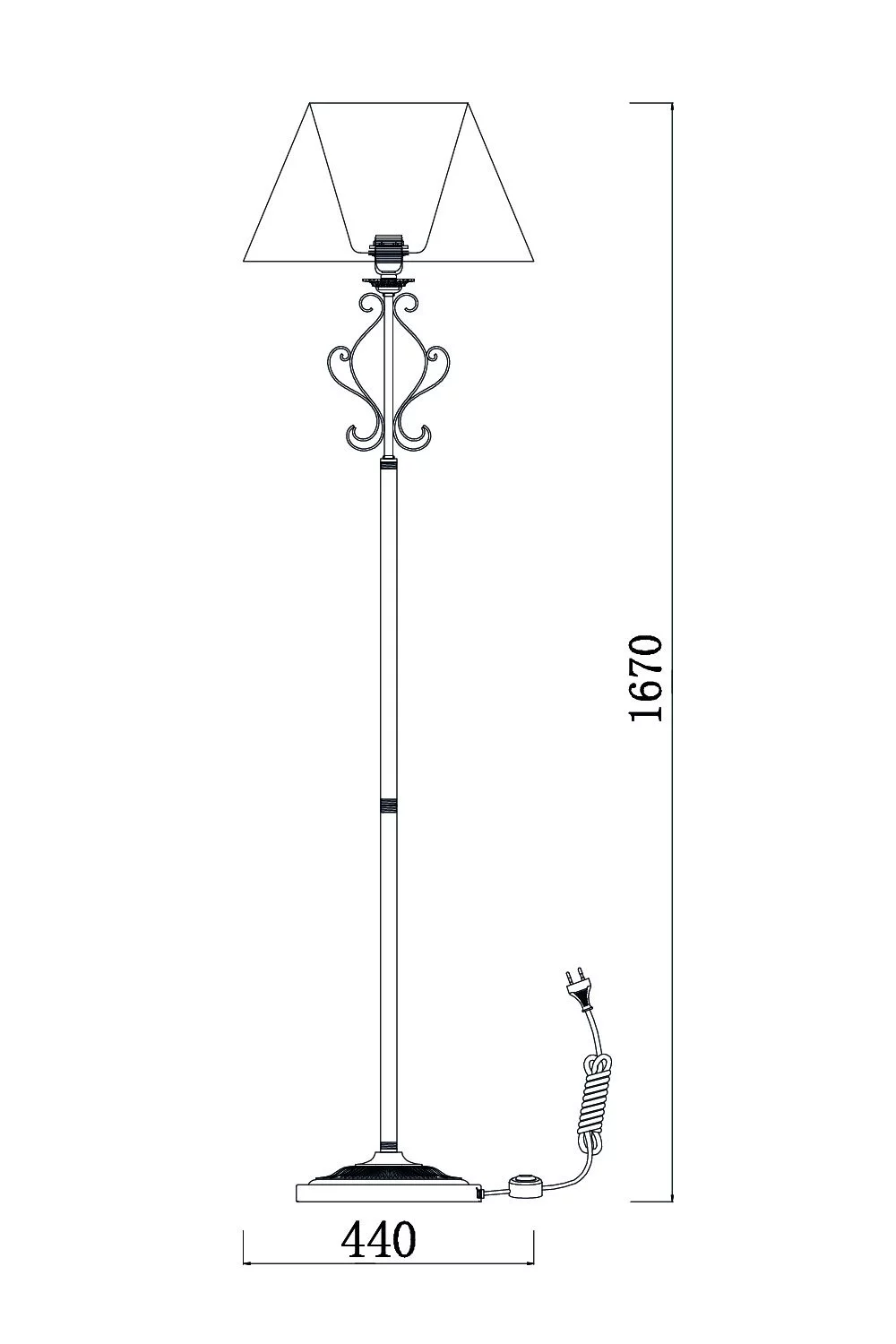   
                        
                        Торшер MAYTONI (Німеччина) 89575    
                         у стилі Прованс.  
                        Тип джерела світла: світлодіодна лампа, змінна.                                                 Кольори плафонів і підвісок: Білий, Малюнок.                         Матеріал: Тканина, Пластик.                          фото 4