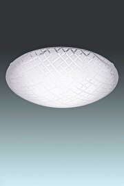   
                        Світильник стельовий EGLO (Австрія) 90006    
                         у стилі модерн.  
                        Тип джерела світла: вбудовані світлодіоди led.                         Форма: коло.                         Кольори плафонів і підвісок: білий, прозорий, малюнок.                         Матеріал: скло.                          фото 1