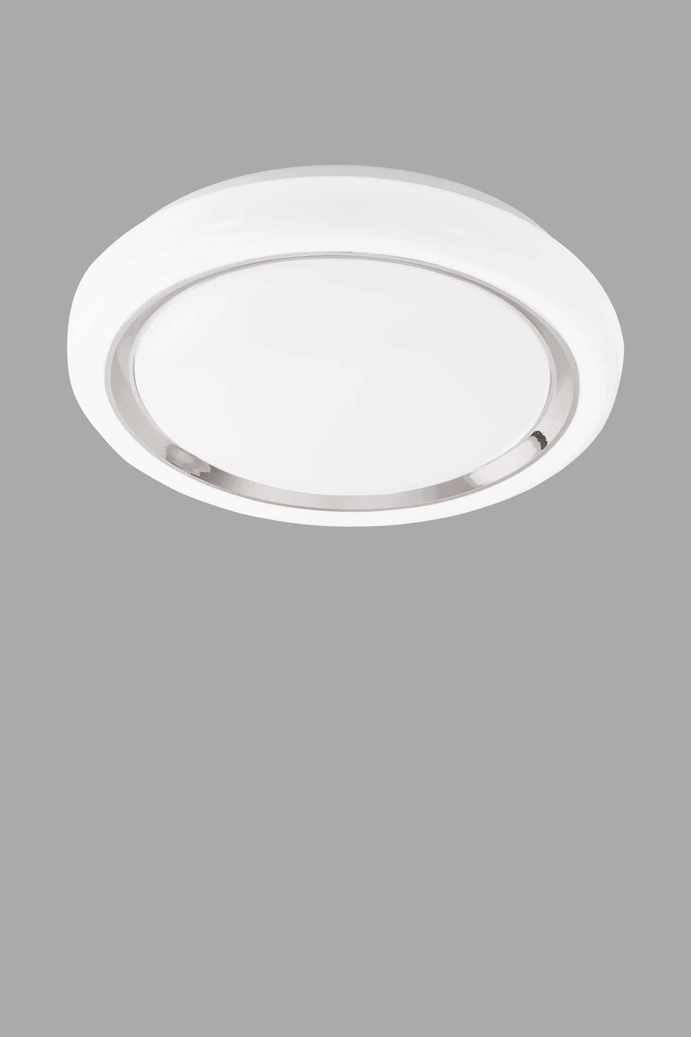   
                        Світильник стельовий EGLO (Австрія) 90020    
                         у стилі модерн.  
                        Тип джерела світла: вбудовані світлодіоди led.                         Форма: коло.                         Кольори плафонів і підвісок: білий, сірий.                         Матеріал: пластик.                          фото 1