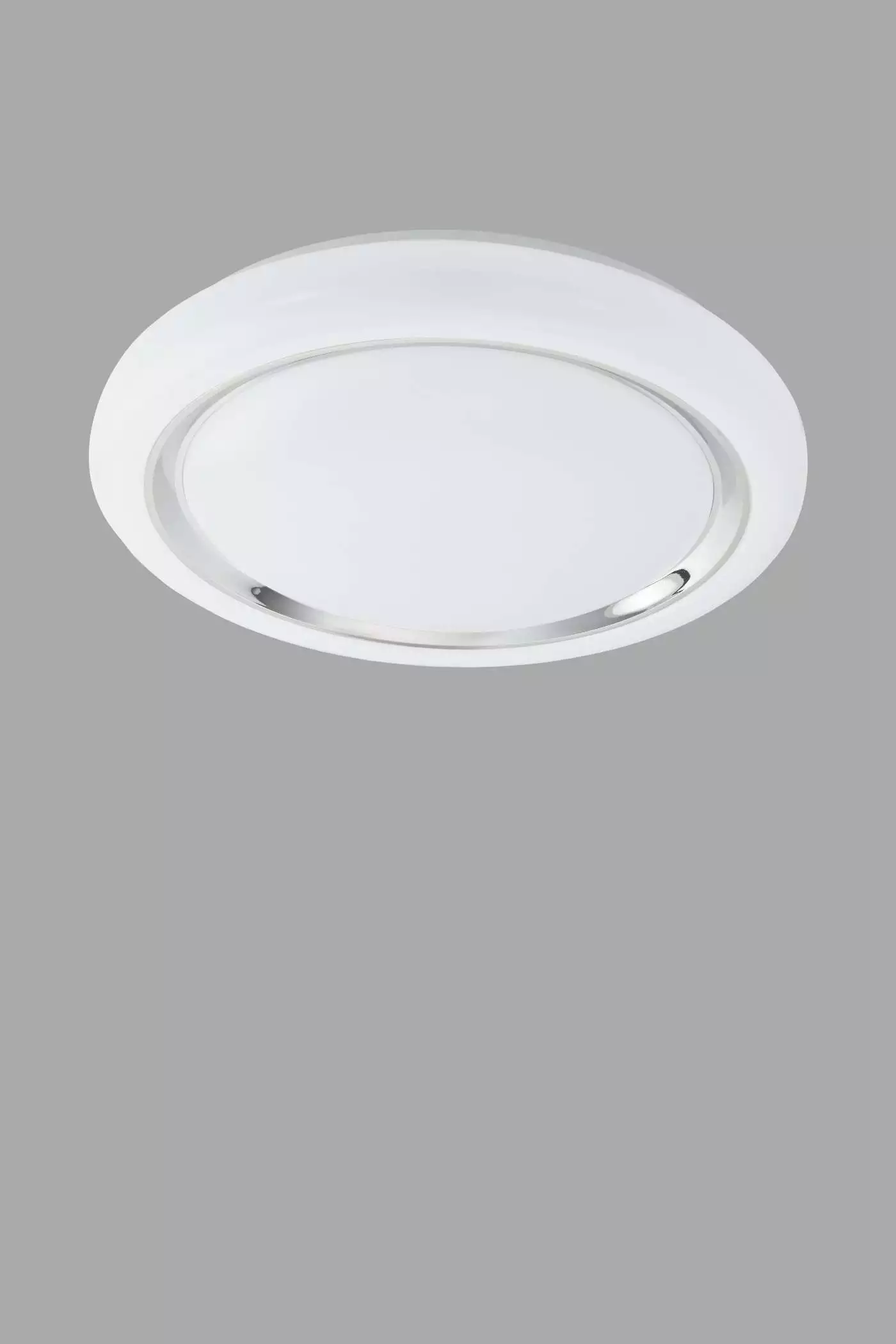   
                        Світильник стельовий EGLO (Австрія) 90021    
                         у стилі Модерн.  
                        Тип джерела світла: вбудовані світлодіоди led.                         Форма: Коло.                         Кольори плафонів і підвісок: Білий, Сірий.                         Матеріал: Пластик.                          фото 1