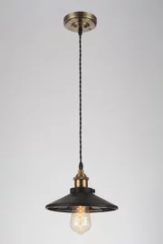   
                        Люстра BLITZ (Німеччина) 90153    
                         у стилі Лофт.  
                        Тип джерела світла: світлодіодна лампа, змінна.                         Форма: Коло.                         Кольори плафонів і підвісок: Чорний.                         Матеріал: Метал.                          фото 1