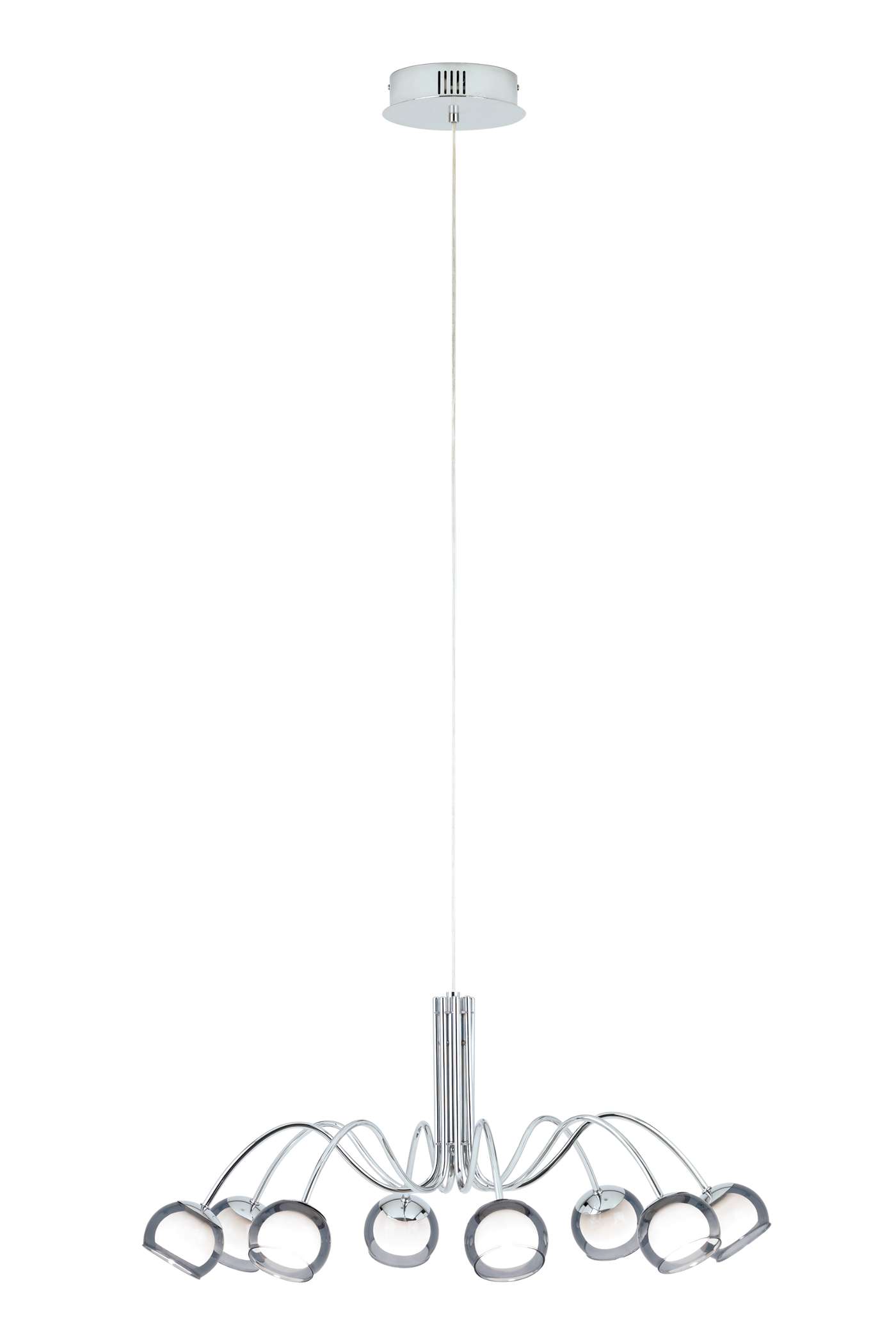   
                        Люстра EGLO (Австрія) 90175    
                         у стилі модерн.  
                        Тип джерела світла: вбудовані світлодіоди led.                         Форма: коло.                         Кольори плафонів і підвісок: чорний, білий.                         Матеріал: скло.                          фото 1