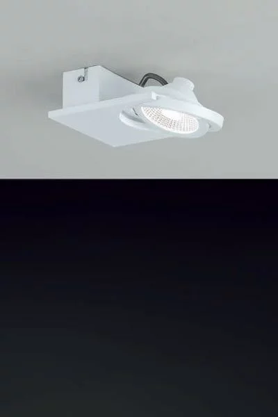   
                        Точечный светильник EGLO  (Австрия) 90206    
                         в стиле хай-тек.  
                        Тип источника света: встроенные светодиоды led.                         Форма: квадрат.                         Цвета плафонов и подвесок: прозрачный, белый.                         Материал: стекло.                          фото 2