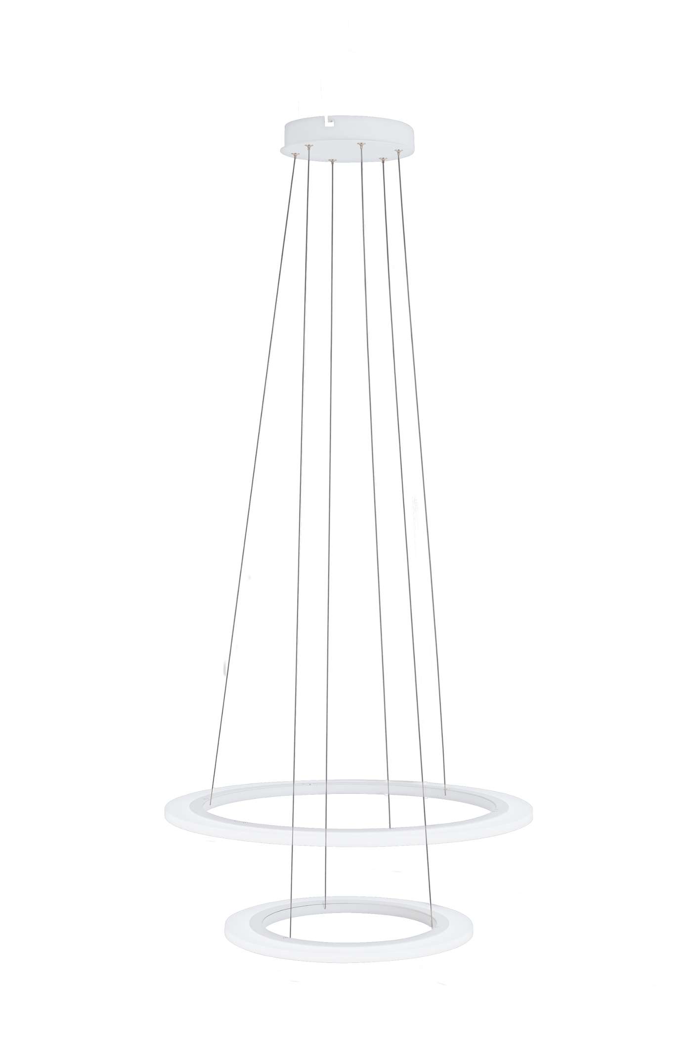   
                        Люстра EGLO (Австрія) 90285    
                         у стилі хай-тек, модерн.  
                        Тип джерела світла: вбудовані світлодіоди led.                         Форма: коло.                         Кольори плафонів і підвісок: білий.                         Матеріал: акрил, алюміній.                          фото 1