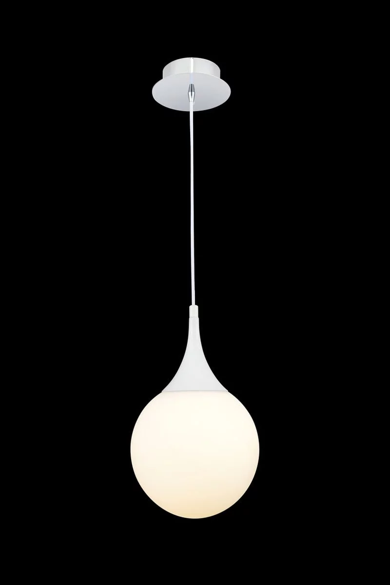   
                        
                        Люстра MAYTONI (Германия) 90623    
                         в стиле Модерн, Хай-тек.  
                        Тип источника света: светодиодная лампа, сменная.                         Форма: Шар.                         Цвета плафонов и подвесок: Белый.                         Материал: Стекло.                          фото 1