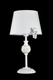   
                        Настольная лампа MAYTONI  (Германия) 90671    
                         в стиле Прованс.  
                        Тип источника света: светодиодная лампа, сменная.                                                 Цвета плафонов и подвесок: Белый, Голубой.                         Материал: Ткань, Пластик.                          фото 1