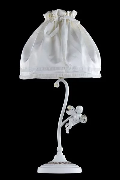   
                        Настільна лампа MAYTONI (Німеччина) 90675    
                         у стилі Прованс, Флористика.  
                        Тип джерела світла: світлодіодна лампа, змінна.                                                 Кольори плафонів і підвісок: Білий.                         Матеріал: Тканина.                          фото 2