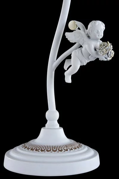   
                        Настільна лампа MAYTONI (Німеччина) 90675    
                         у стилі Прованс, Флористика.  
                        Тип джерела світла: світлодіодна лампа, змінна.                                                 Кольори плафонів і підвісок: Білий.                         Матеріал: Тканина.                          фото 3