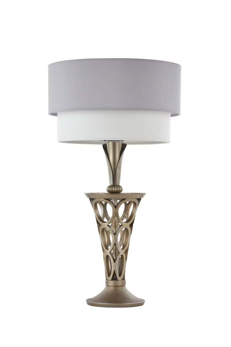   
                        Настольная лампа MAYTONI  (Германия) 90681    
                         в стиле Модерн.  
                        Тип источника света: светодиодная лампа, сменная.                                                 Цвета плафонов и подвесок: Белый, Серый.                         Материал: Ткань, Пластик.                          фото 3